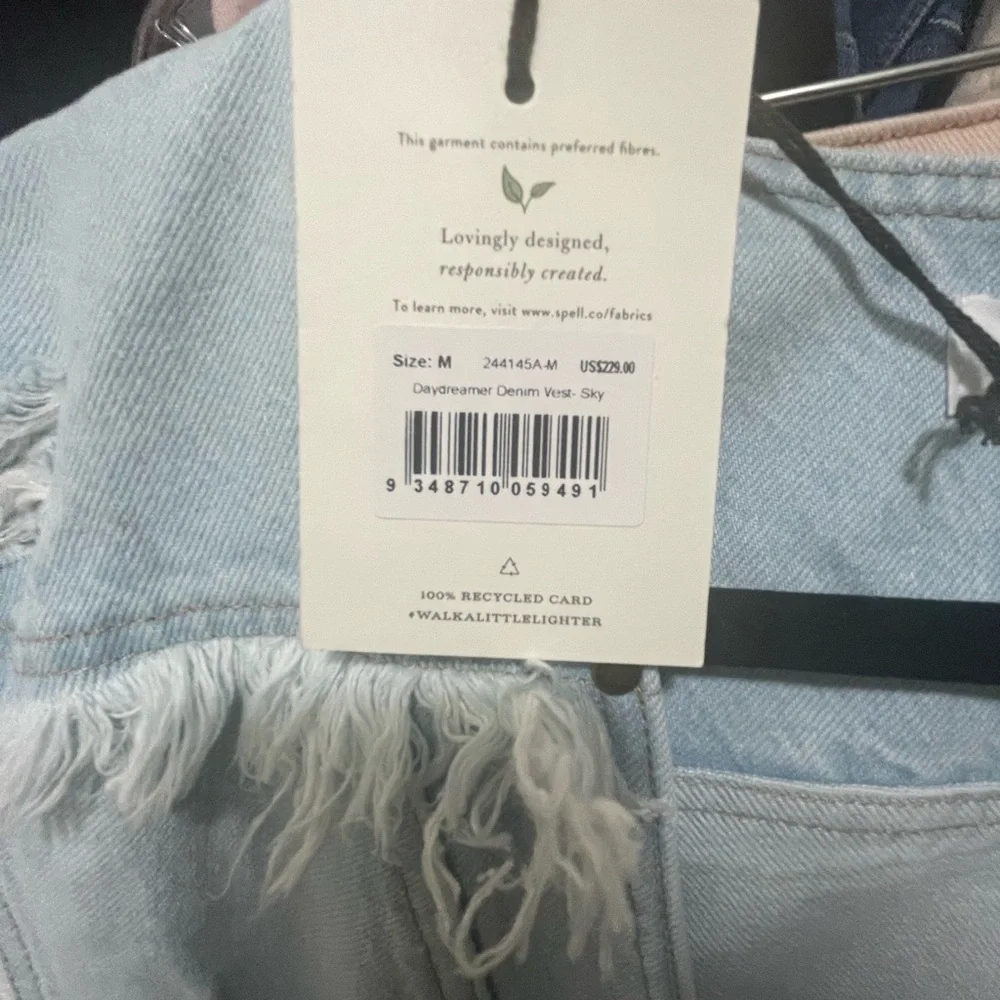 Spell Daydreamer Denim Vest NWT